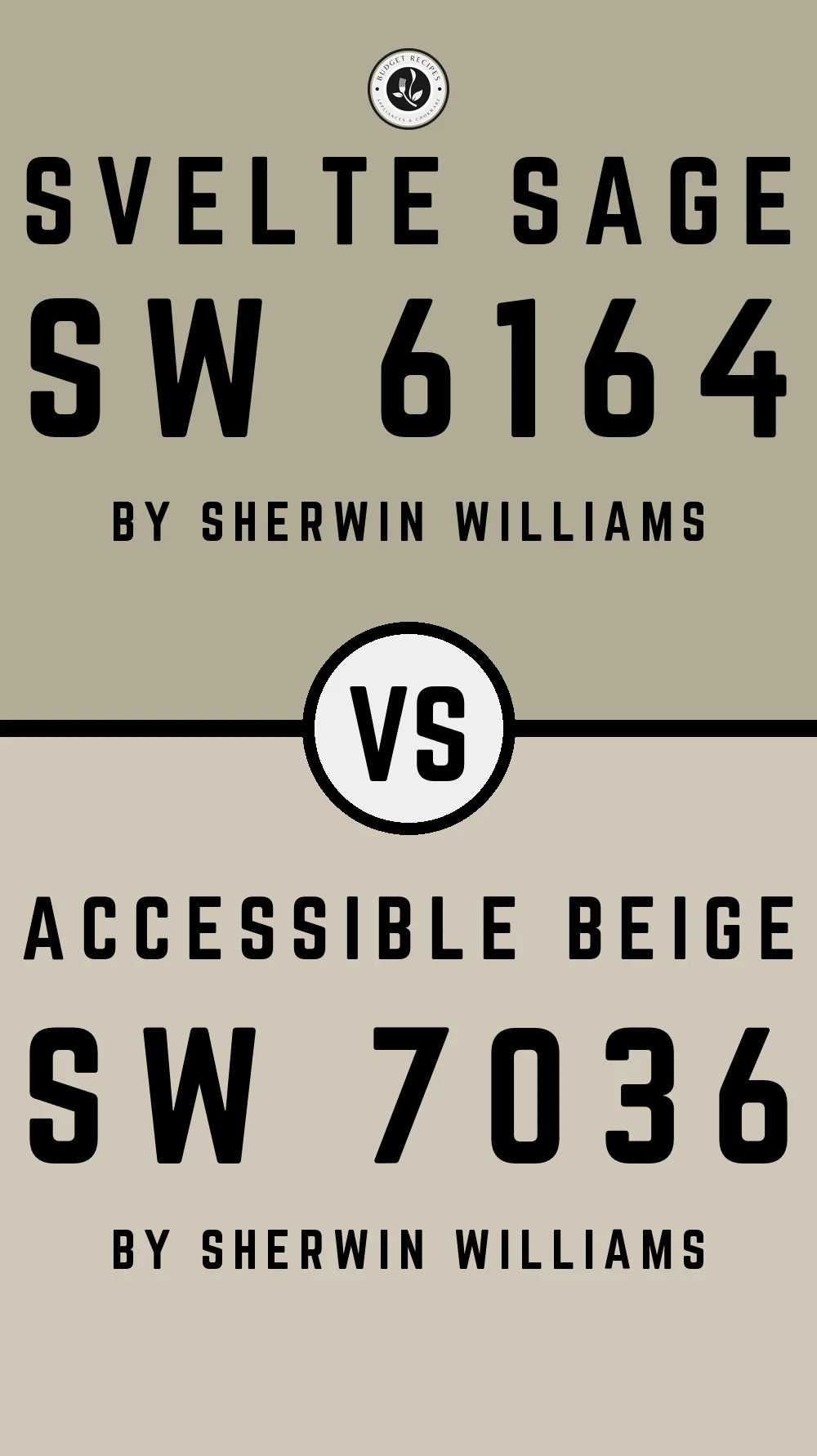 Svelte Sage SW 6164 vs Accessible Beige SW 7036