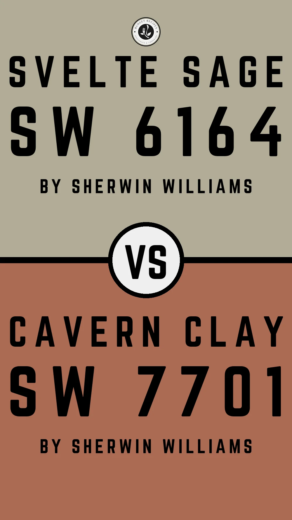 Svelte Sage by Sherwin Williams SW 6164 vs Cavern Clay SW 7701