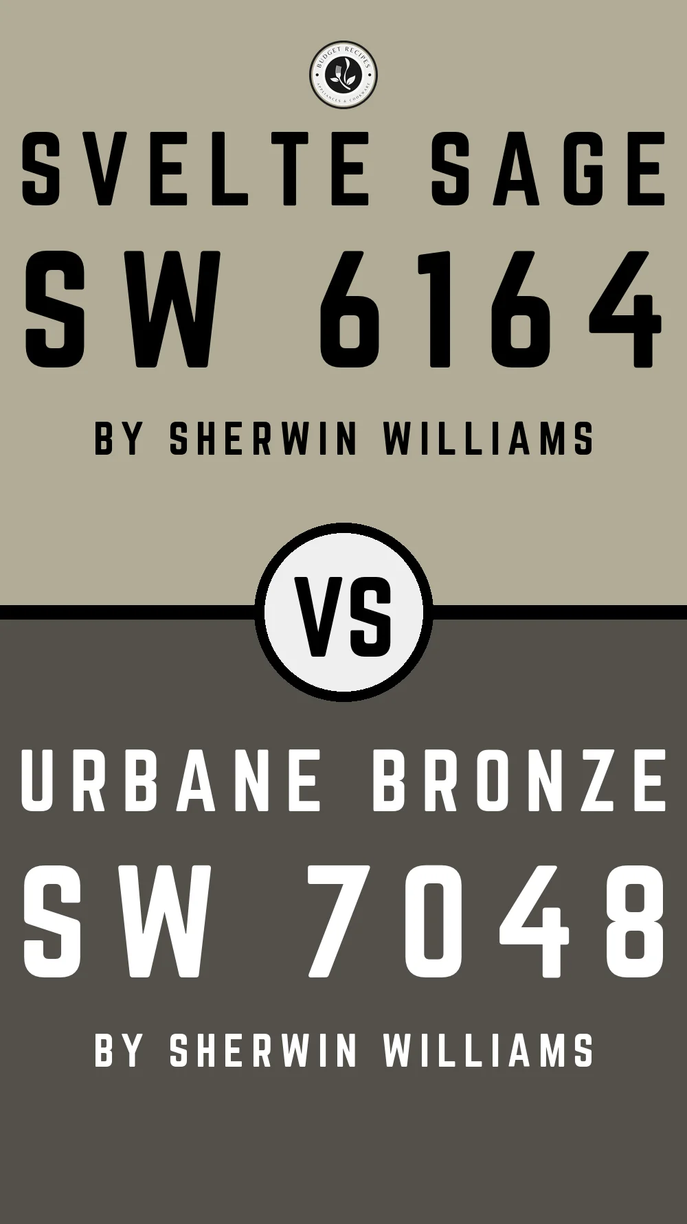 Svelte Sage SW 6164 vs Urbane Bronze SW 7048