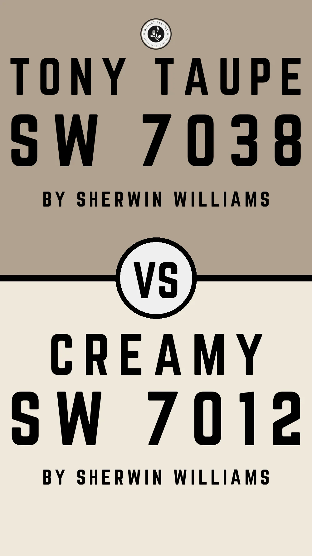 Tony Taupe SW 7038 vs Creamy SW 7012
