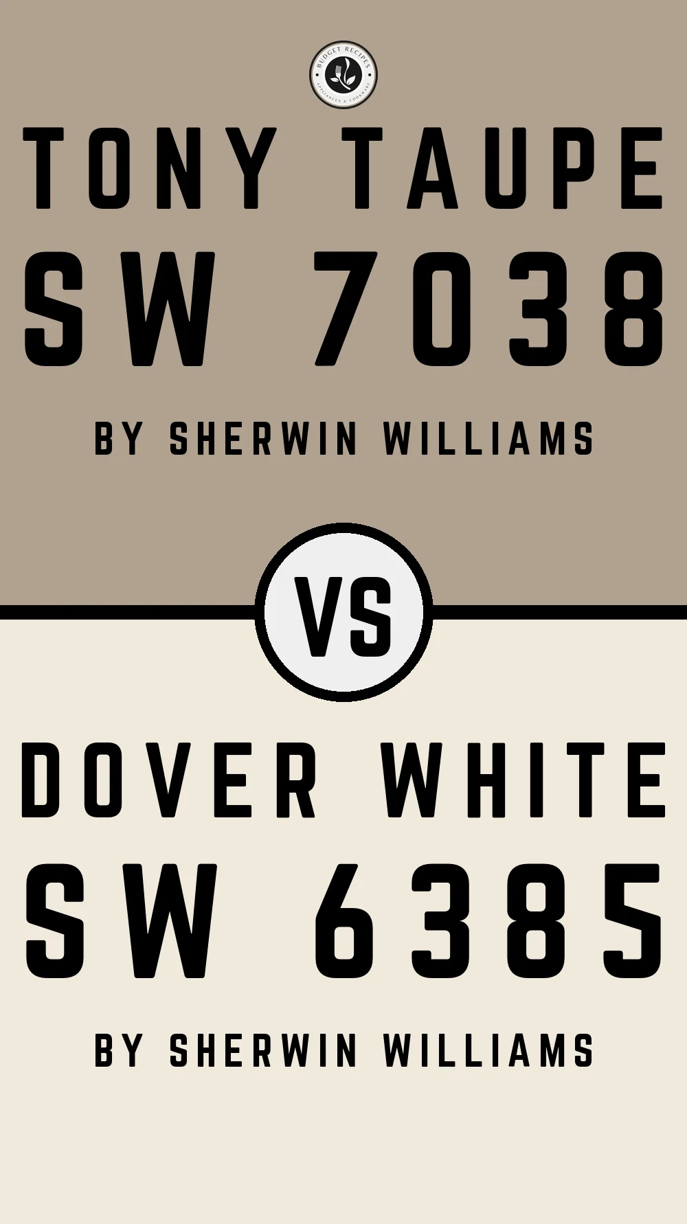 Tony Taupe SW 7038 vs Dover White SW 6385
