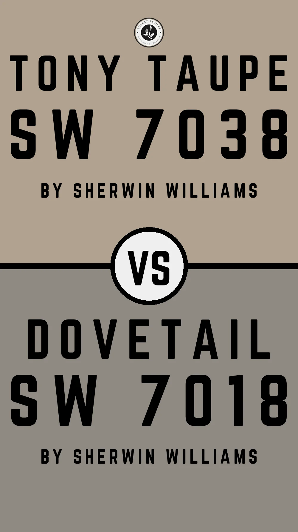 Tony Taupe SW 7038 vs Dovetail SW 7018