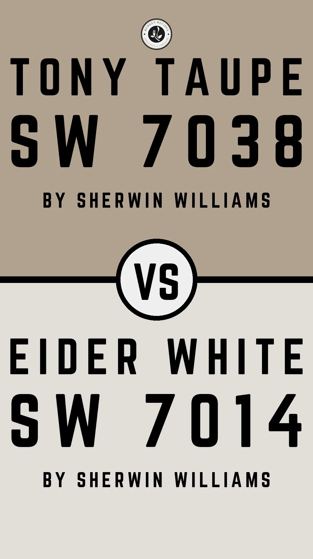 Tony Taupe SW 7038 vs Eider White SW 7014