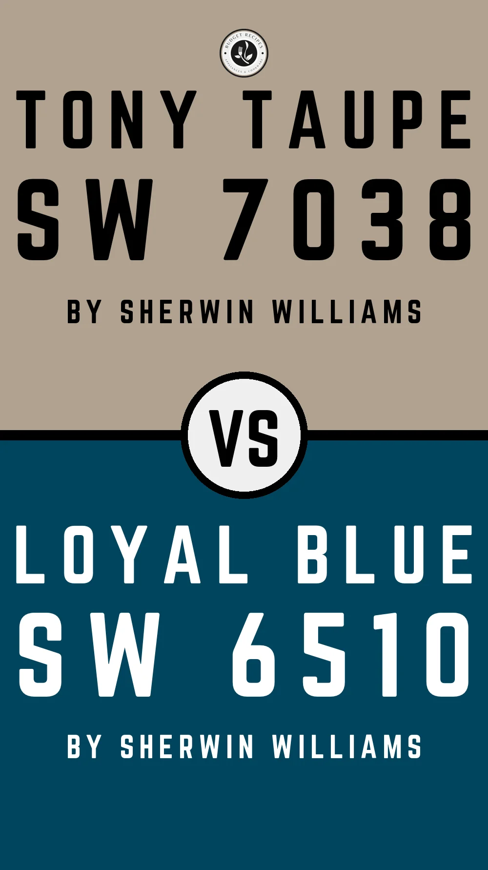 Tony Taupe by Sherwin Williams SW 7038 With Loyal Blue SW 6510