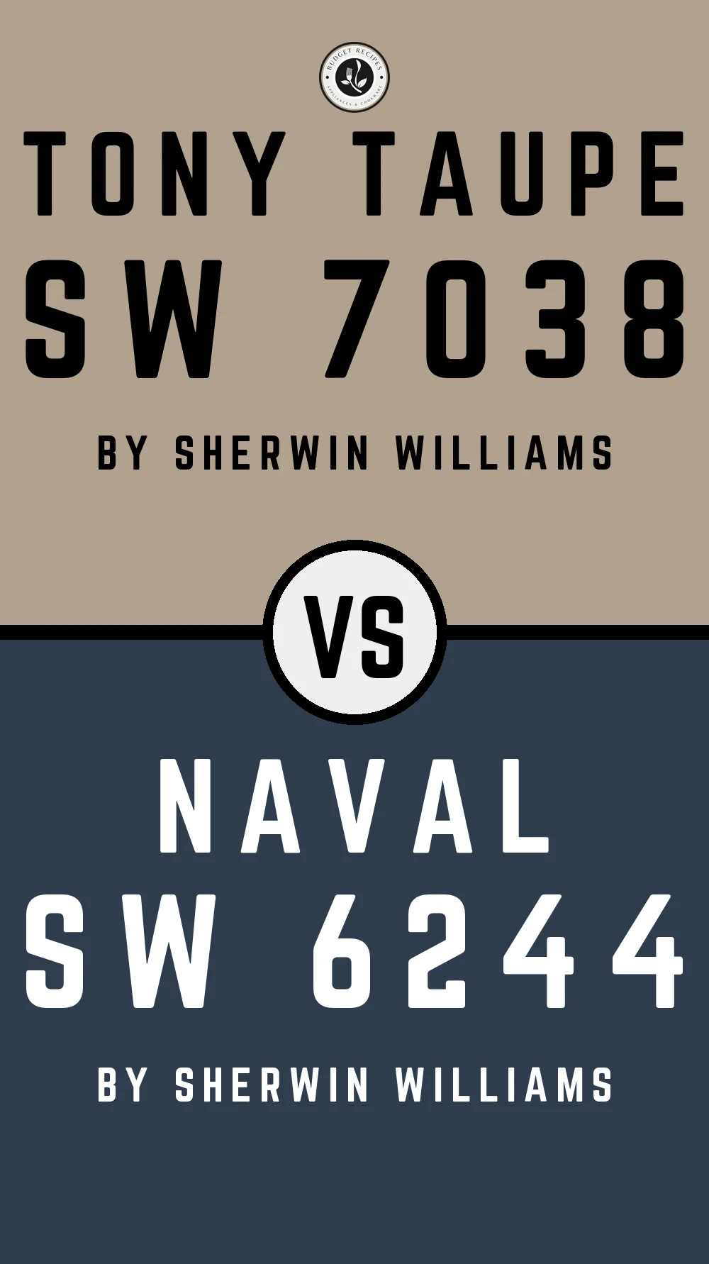Tony Taupe by Sherwin Williams SW 7038 With Naval SW 6244
