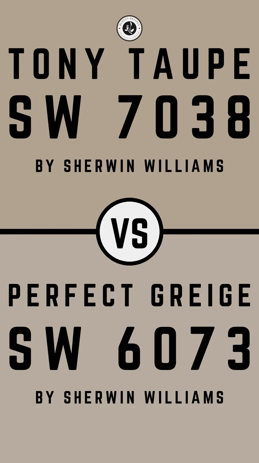 Tony Taupe by Sherwin Williams SW 7038 vs Perfect Greige SW 6073