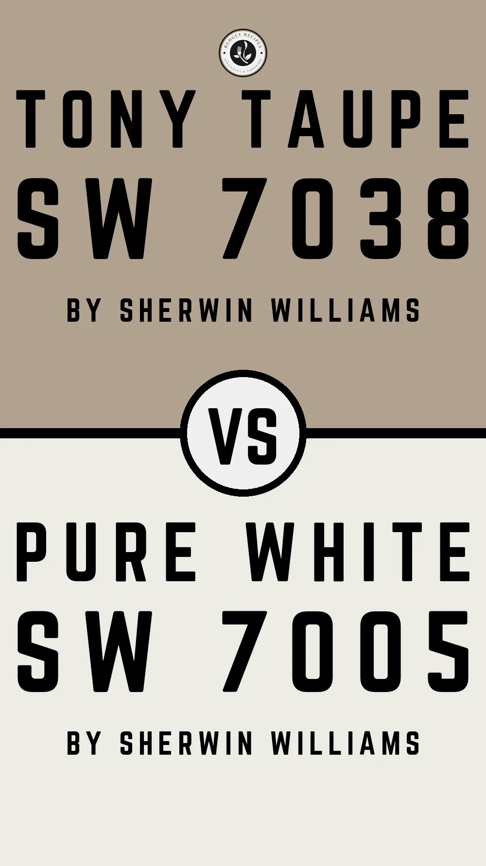 Tony Taupe SW 7038 vs Pure White SW 7005