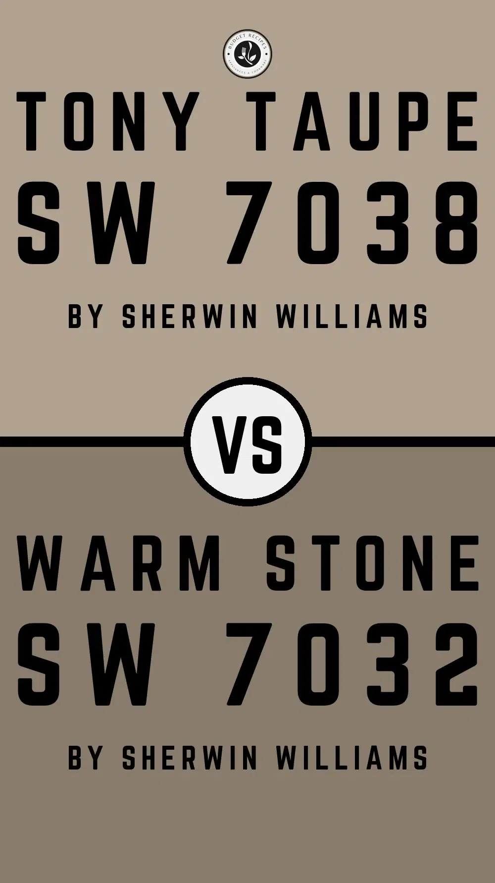 Tony Taupe by Sherwin Williams SW 7038 vs Warm Stone SW 7032