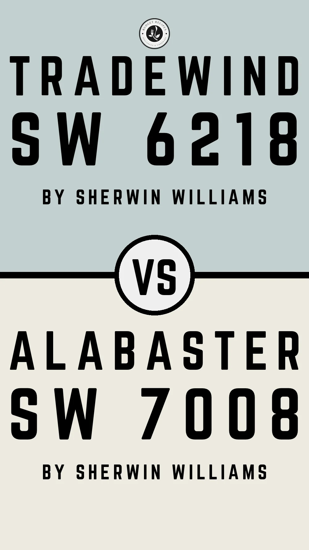 Tradewind SW 6218 vs Alabaster SW 7008