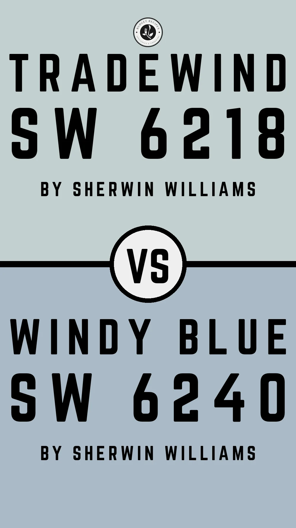 Tradewind by Sherwin Williams SW 6218 vs Windy Blue SW 6240