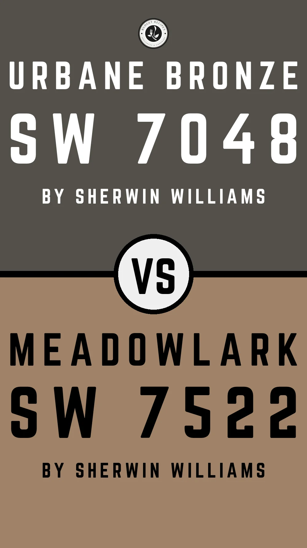 Urbane Bronze by Sherwin Williams SW 7048 with Meadowlark SW 7522