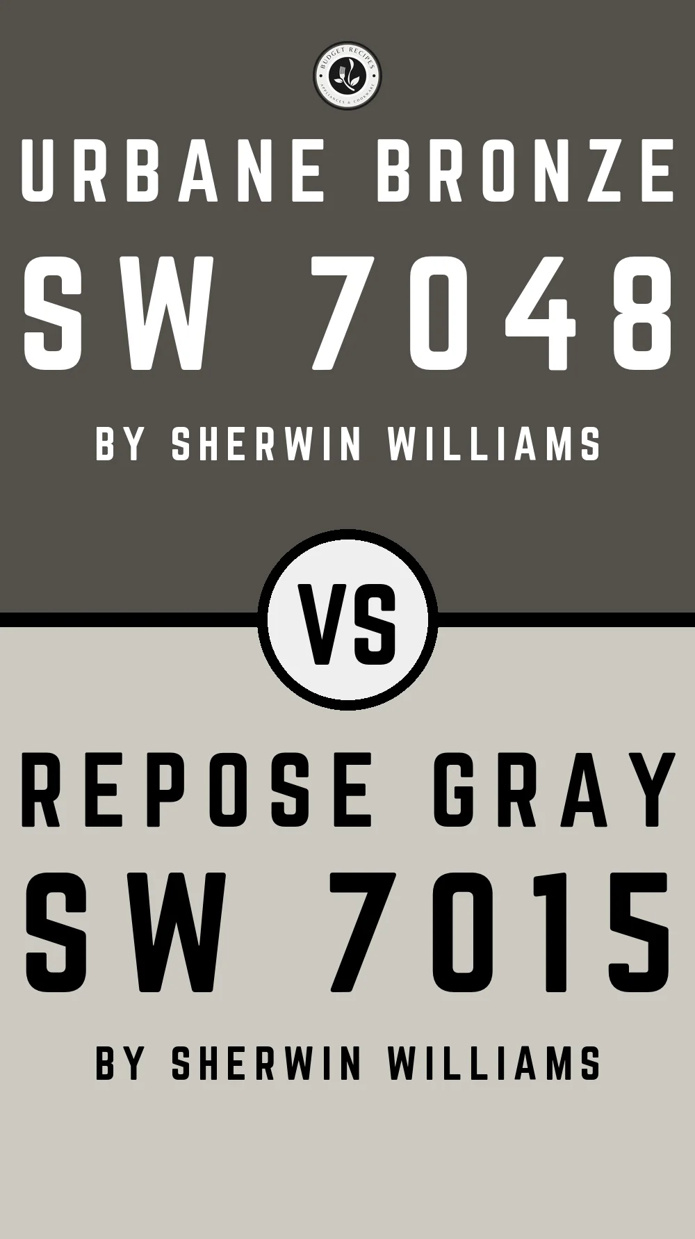 Urbane Bronze SW 7048 vs Repose Gray SW 7015