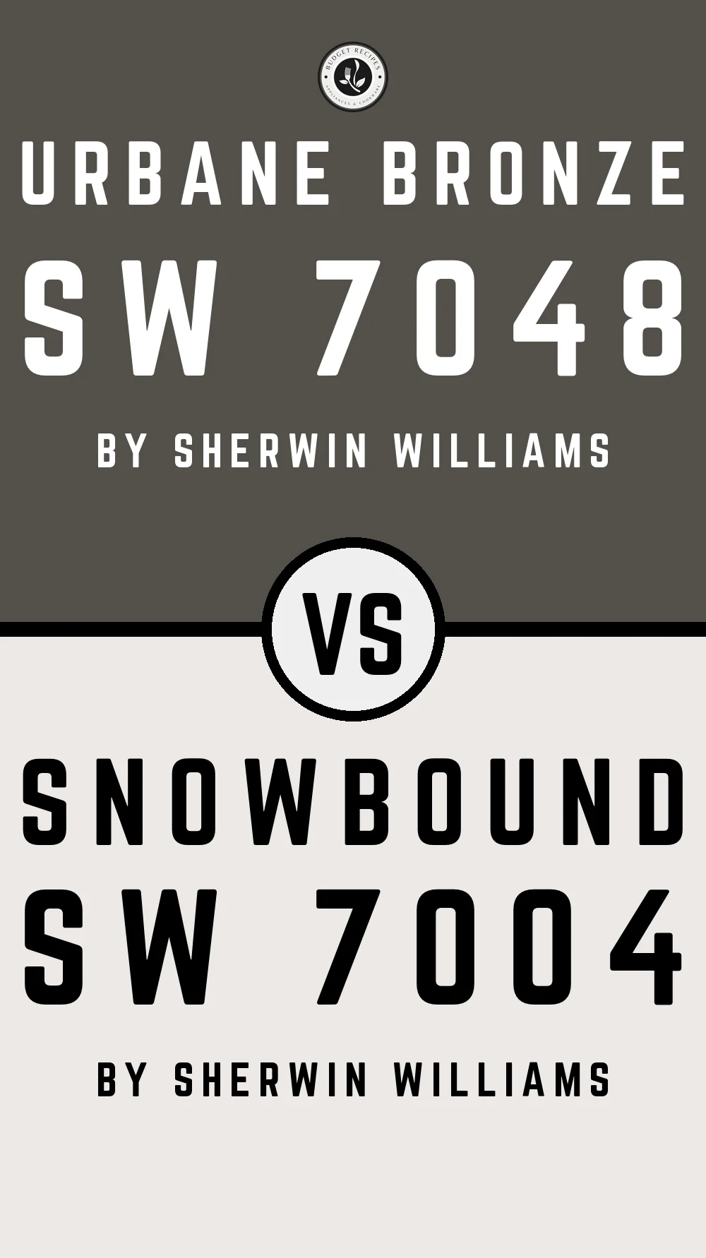 Urbane Bronze SW 7048 vs Snowbound SW 7004