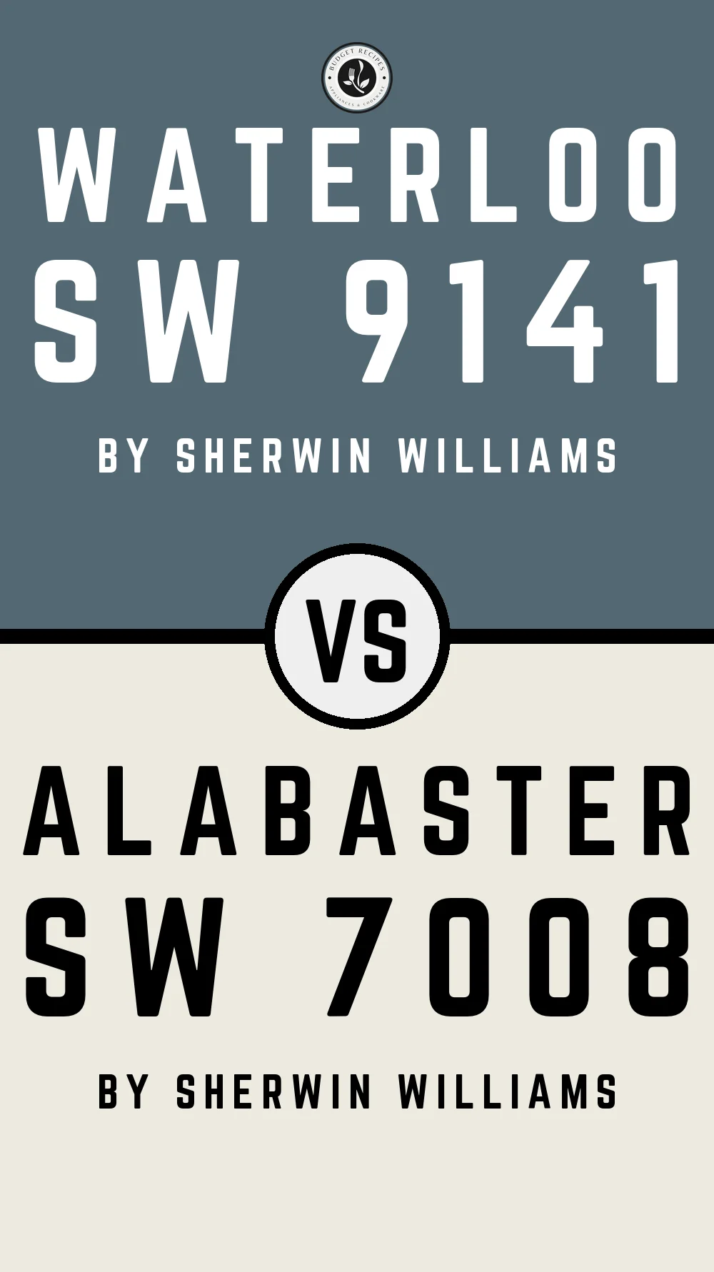 Waterloo SW 9141 vs Alabaster SW 7008