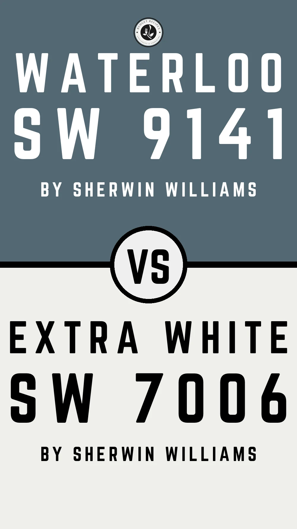 Waterloo SW 9141 vs Extra White SW 7006
