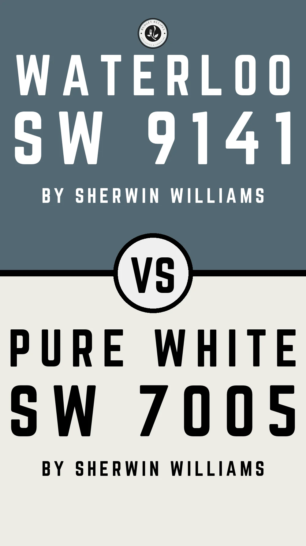 Waterloo SW 9141 vs Pure White SW 7005