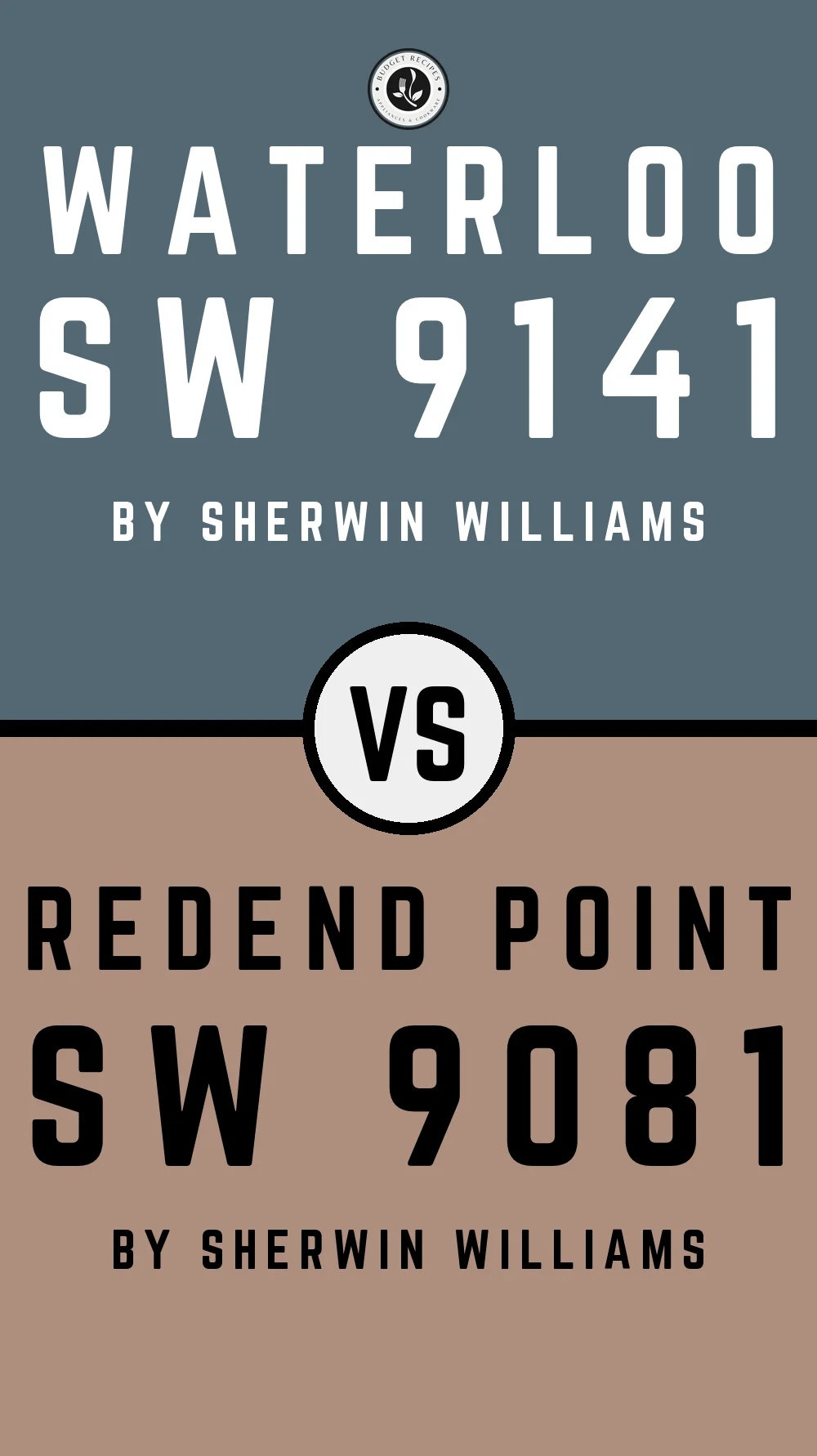 Waterloo by Sherwin Williams SW 9141 vs Redend Point SW 9081