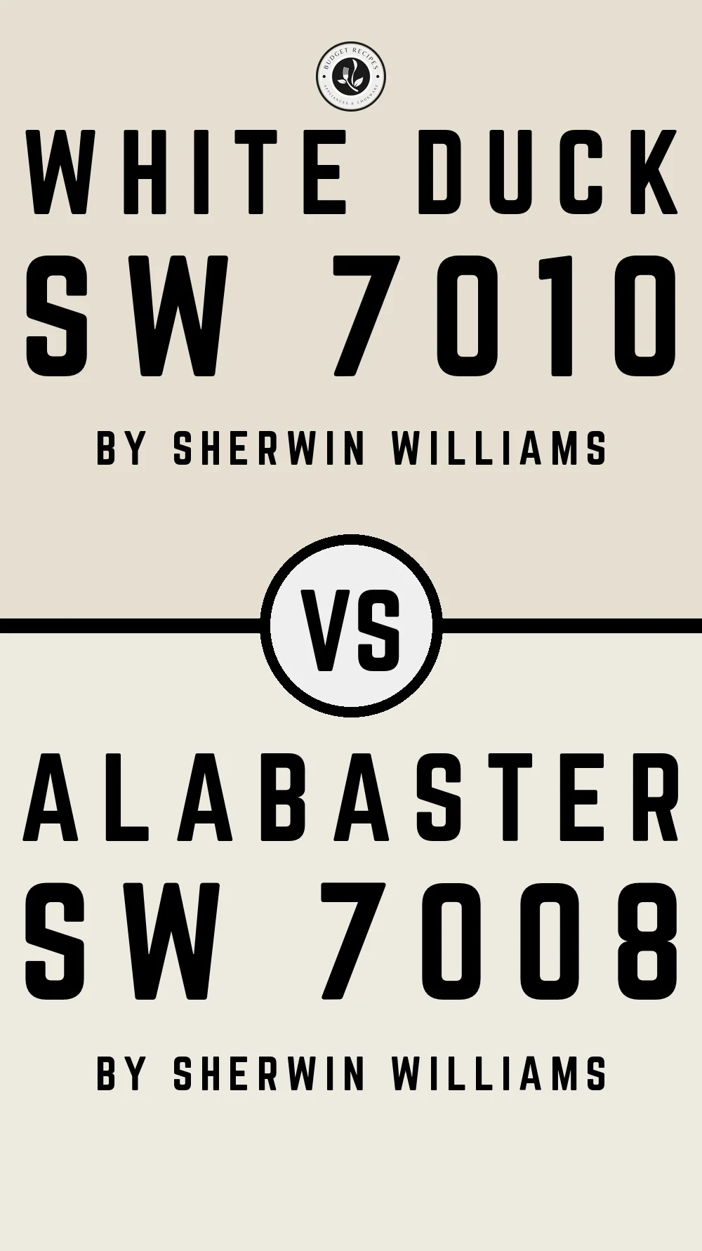 White Duck SW 7010 vs Alabaster SW 7008