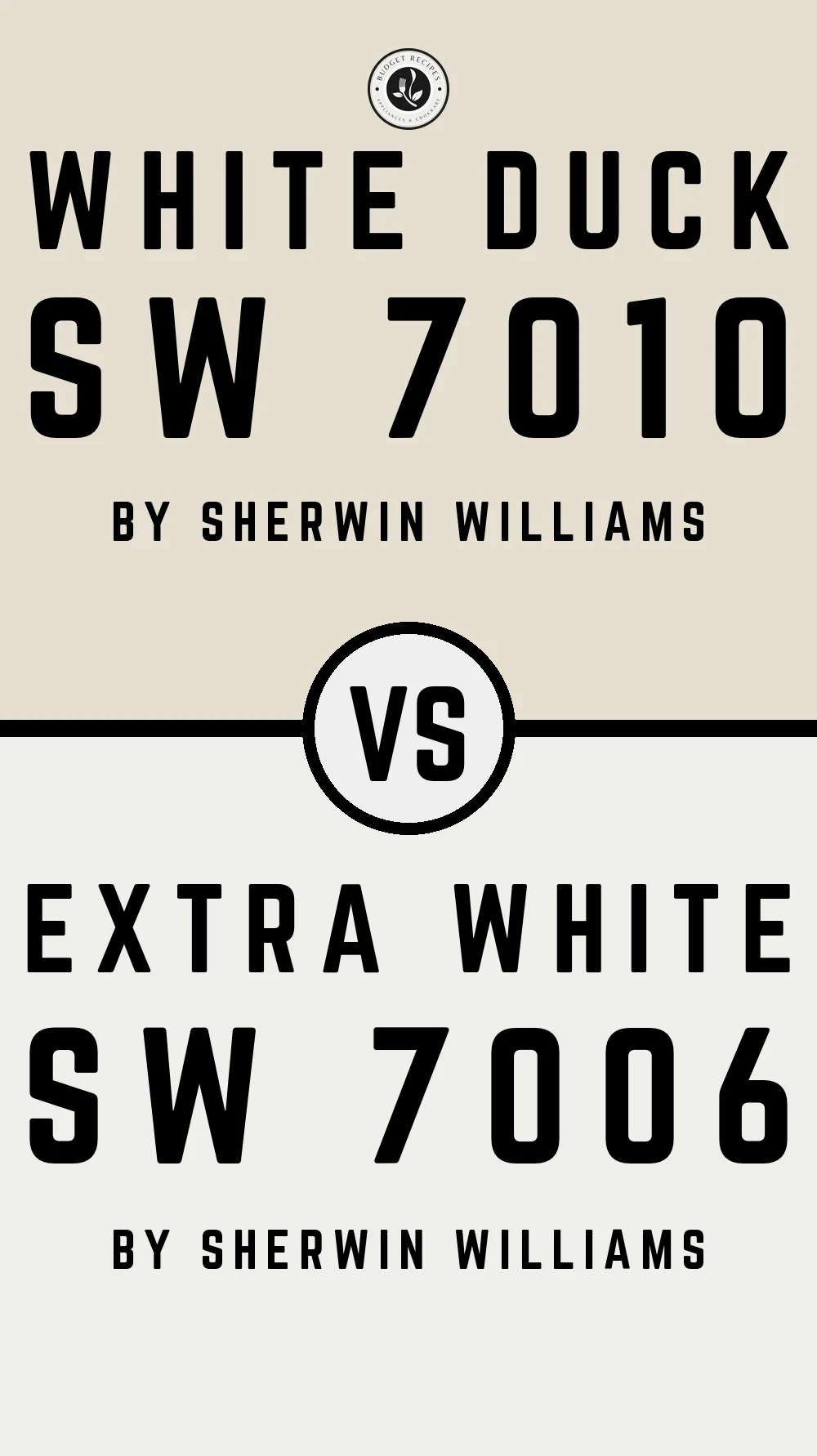 White Duck SW 7010 vs Extra White SW 7006