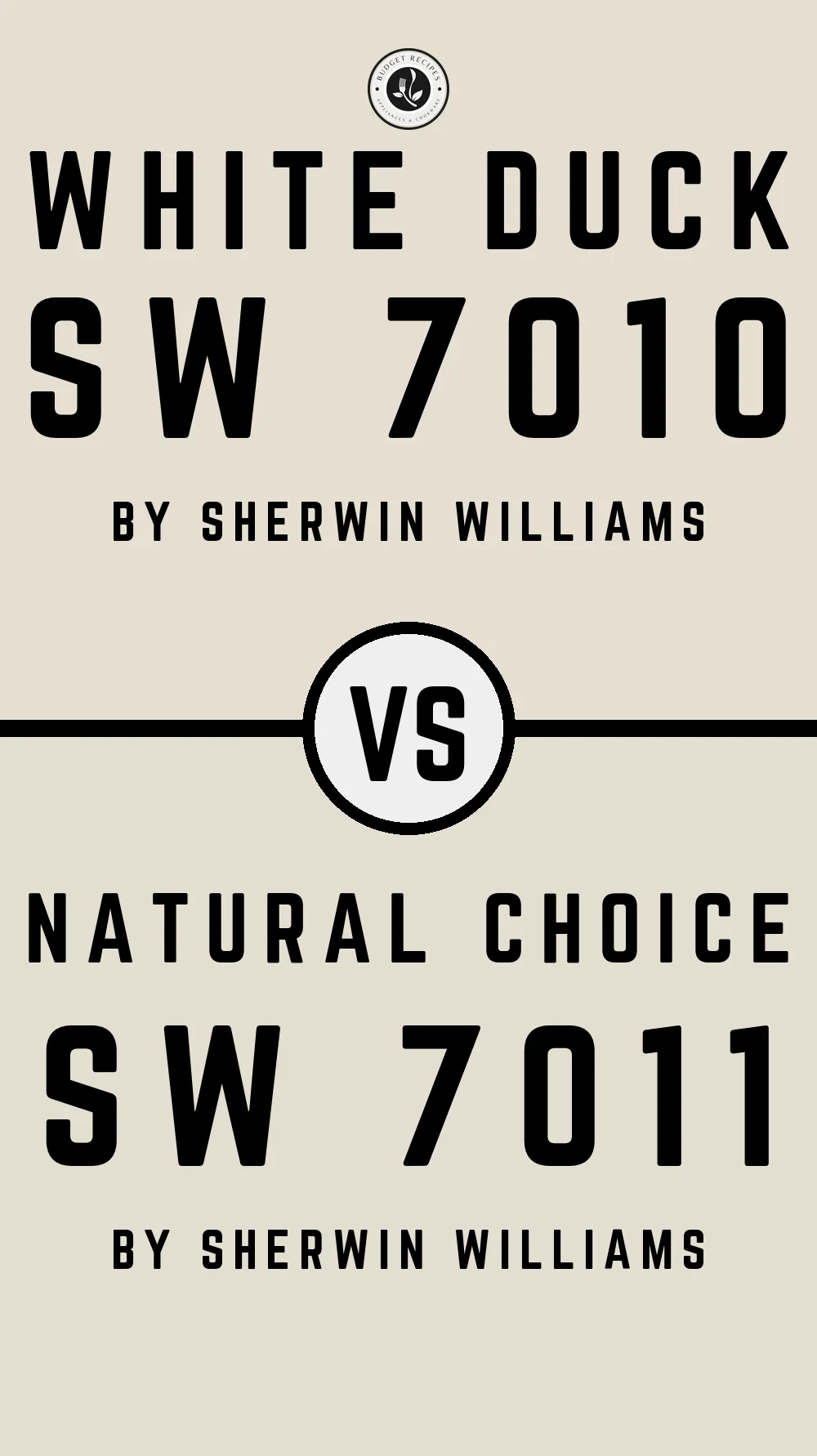 White Duck by Sherwin Williams SW 7010 vs Natural Choice SW 7011