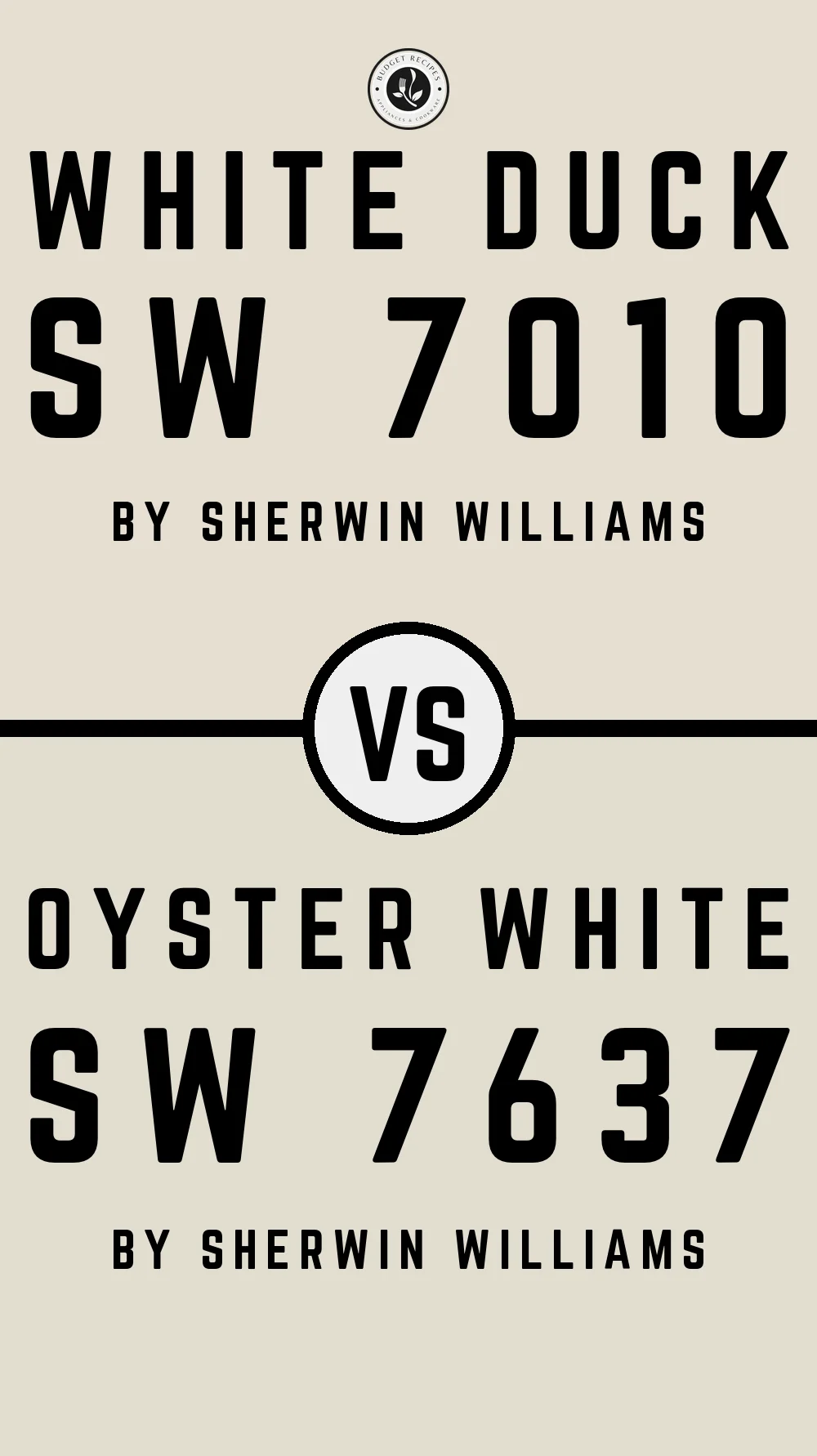 White Duck SW 7010 vs Oyster White SW 7637