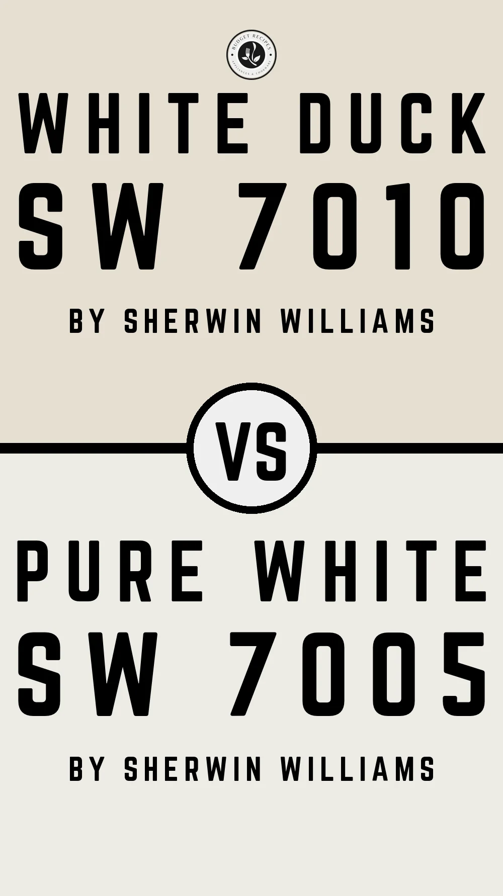 White Duck SW 7010 vs Pure White SW 7005