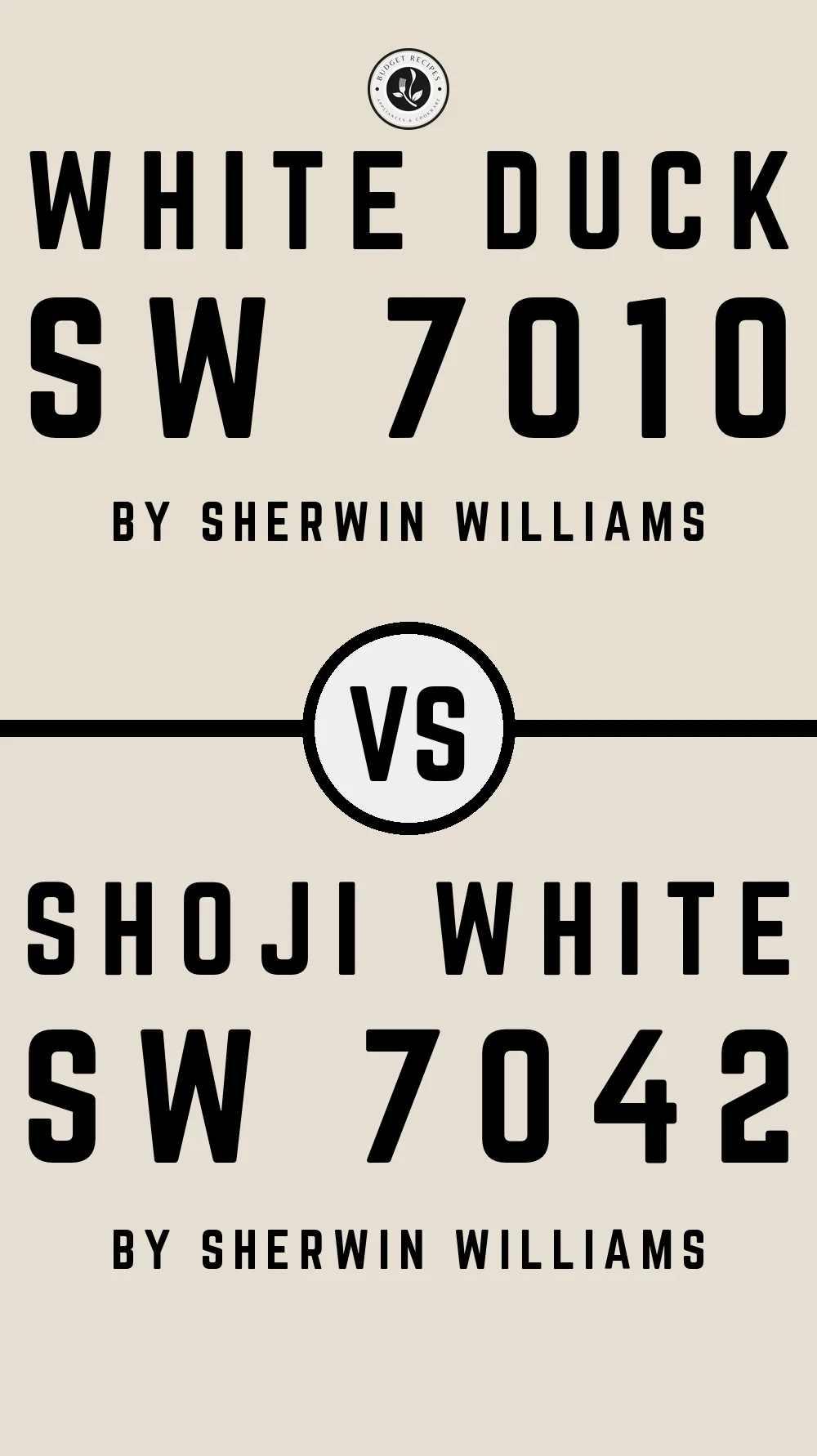 White Duck by Sherwin Williams SW 7010 vs Shoji White SW 7042