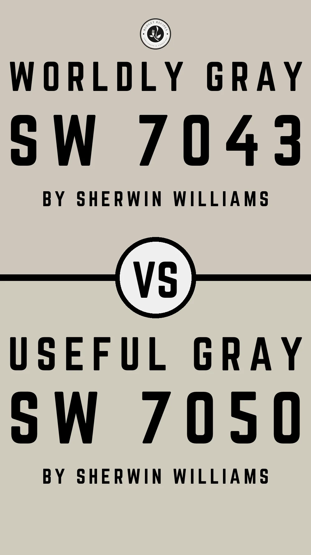 Worldly Gray by Sherwin Williams SW 7043 vs Useful Gray SW 7050