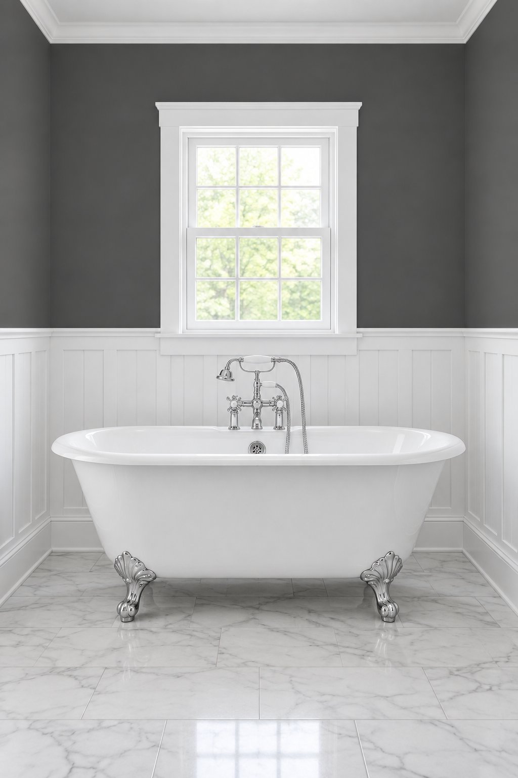 Sophisticated Bathroom Design Ideas Featuring Peppercorn by Sherwin ...