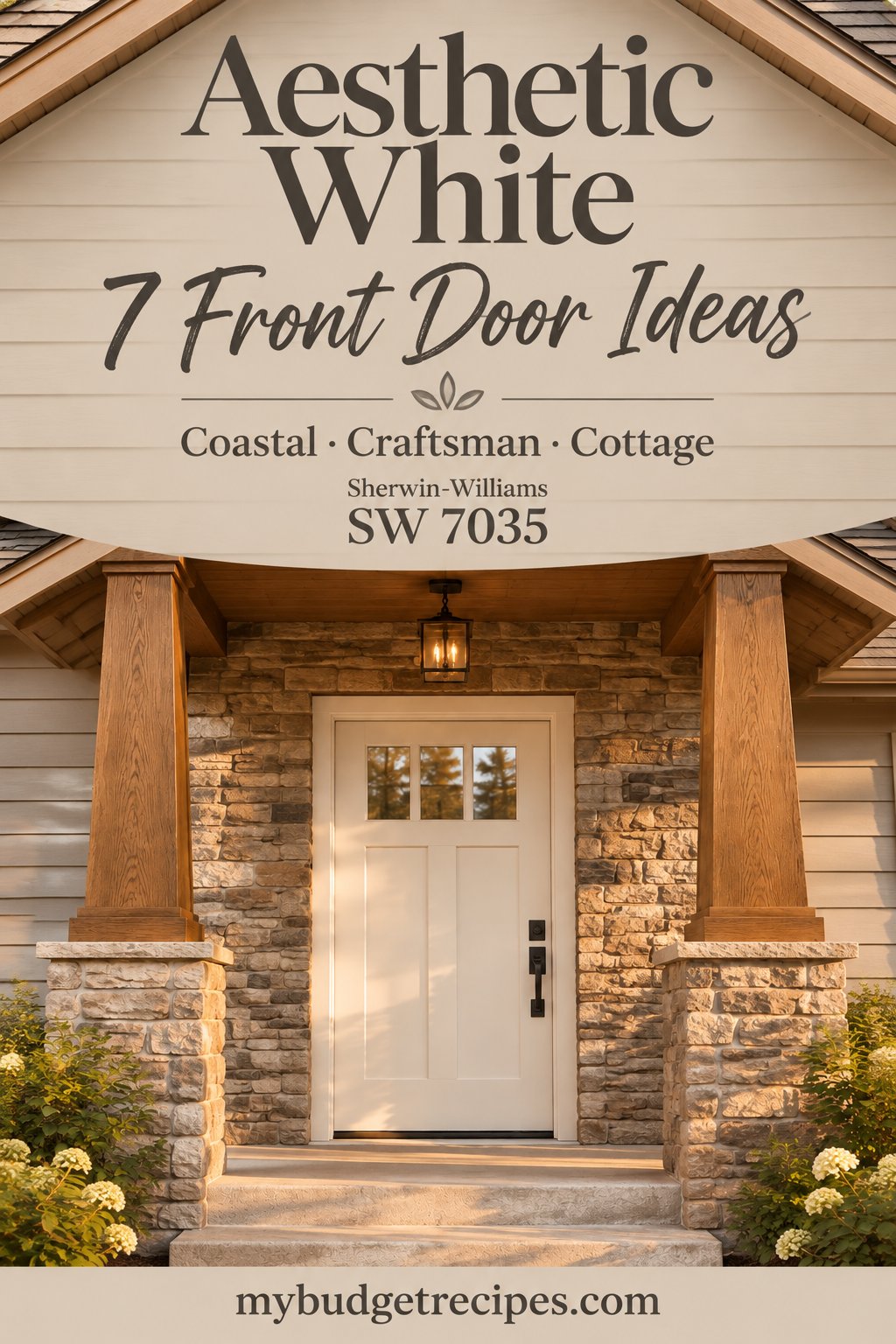 Sherwin-Williams Aesthetic White: 7 Stunning Front Door Ideas