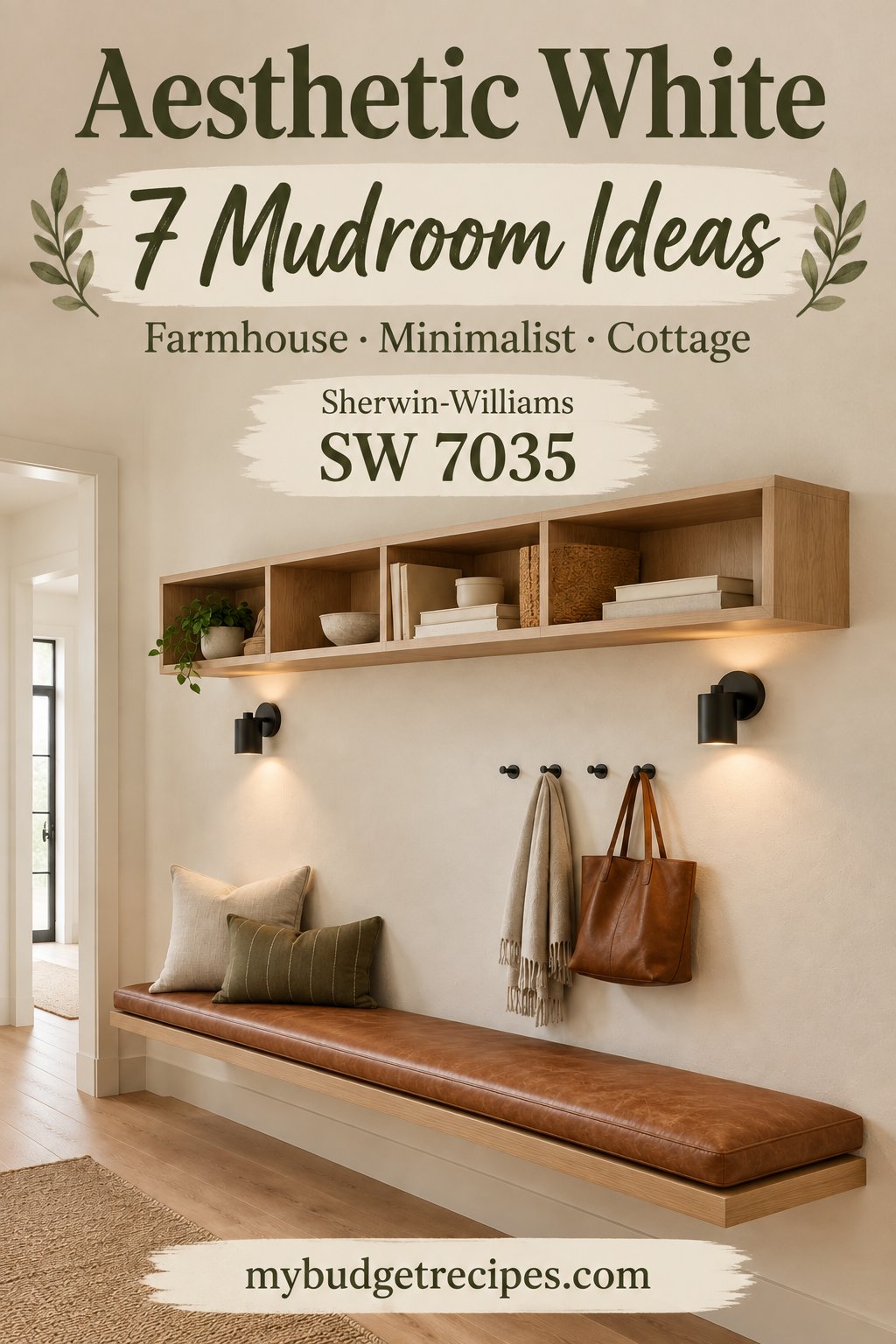 Sherwin-Williams Aesthetic White: 7 Mudroom Ideas