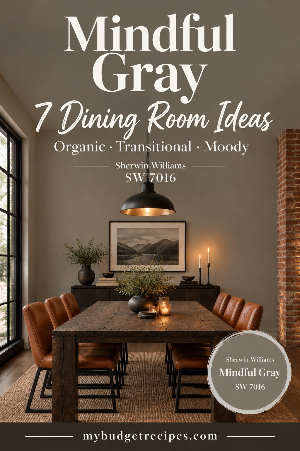 Sherwin-Williams Mindful Gray: 7 Dining Room Ideas