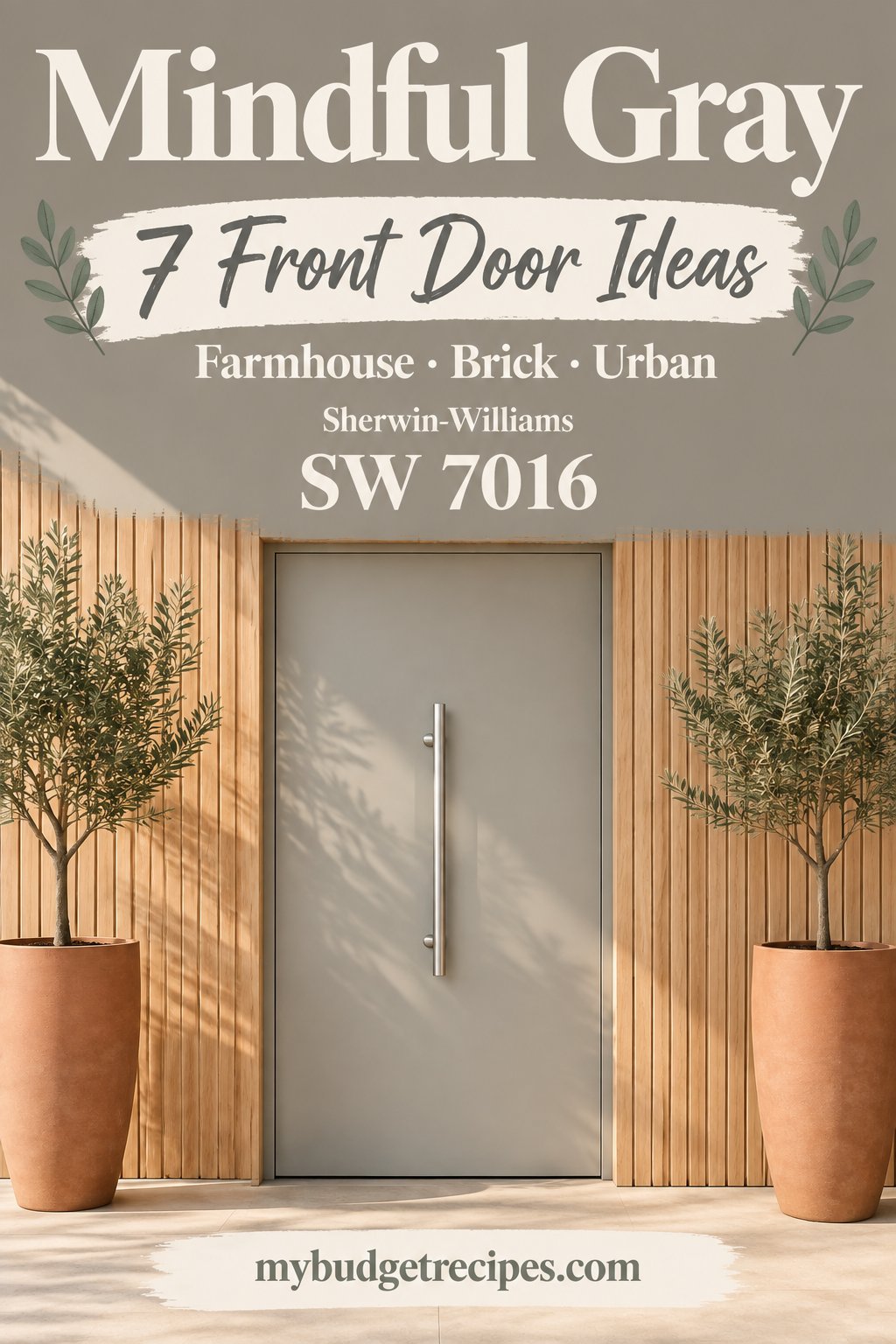 Sherwin-Williams Mindful Gray: 7 Front Door Ideas