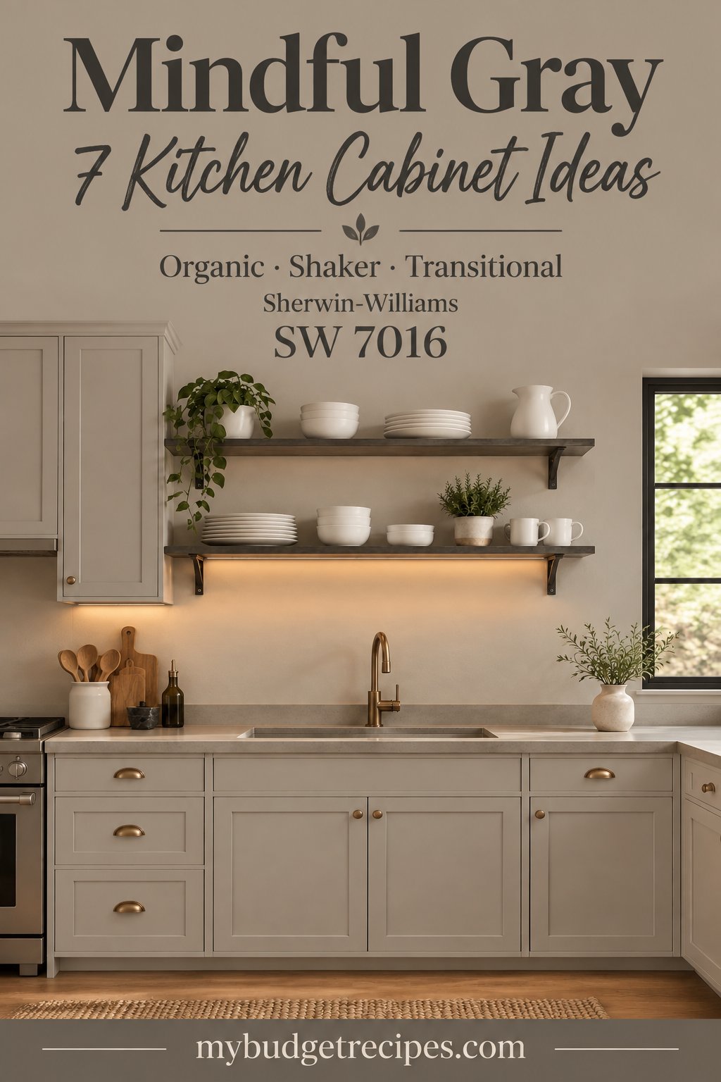 Sherwin-Williams Mindful Gray: 7 Kitchen Cabinet Ideas
