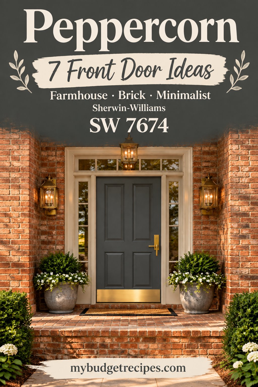 Sherwin-Williams Peppercorn: 7 Front Door Ideas