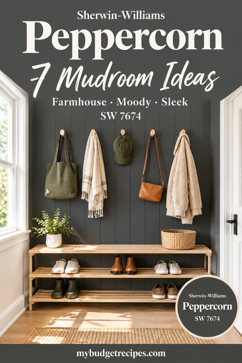 Sherwin-Williams Peppercorn: 7 Mudroom Ideas