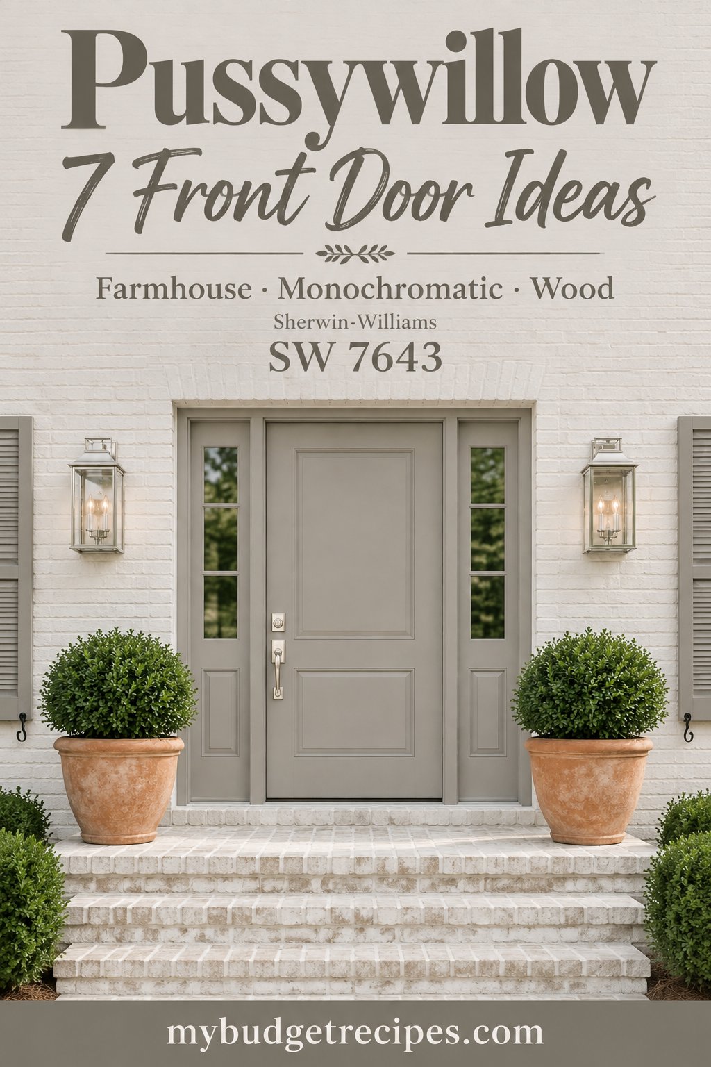 Sherwin-Williams Pussywillow: 7 Front Door Ideas