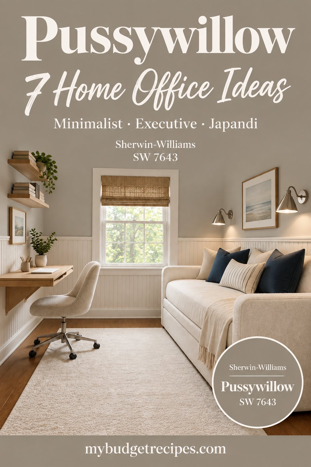Sherwin-Williams Pussywillow: 7 Home Office Ideas