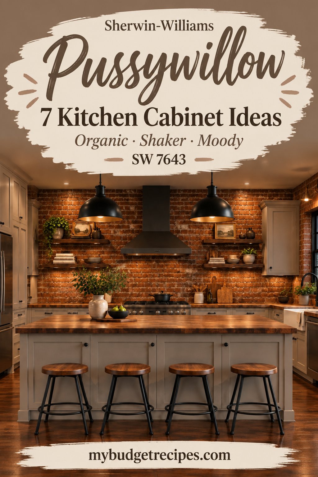 Sherwin-Williams Pussywillow: 7 Kitchen Cabinet Ideas