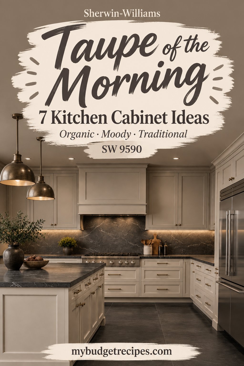 Sherwin-Williams Taupe of the Morning: 7 Kitchen Cabinet Ideas
