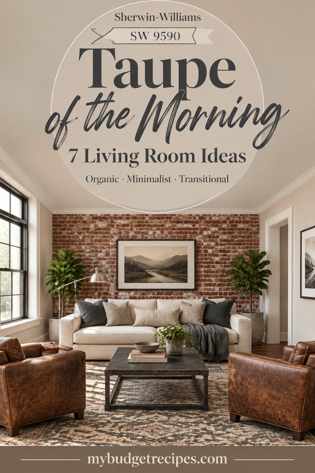 Sherwin-Williams Taupe of the Morning: 7 Living Room Ideas